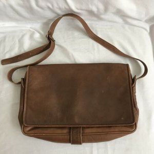 Vtg BERGDORF GOODMAN Italian Leather flap front shoulder bag- Excellent Vintage